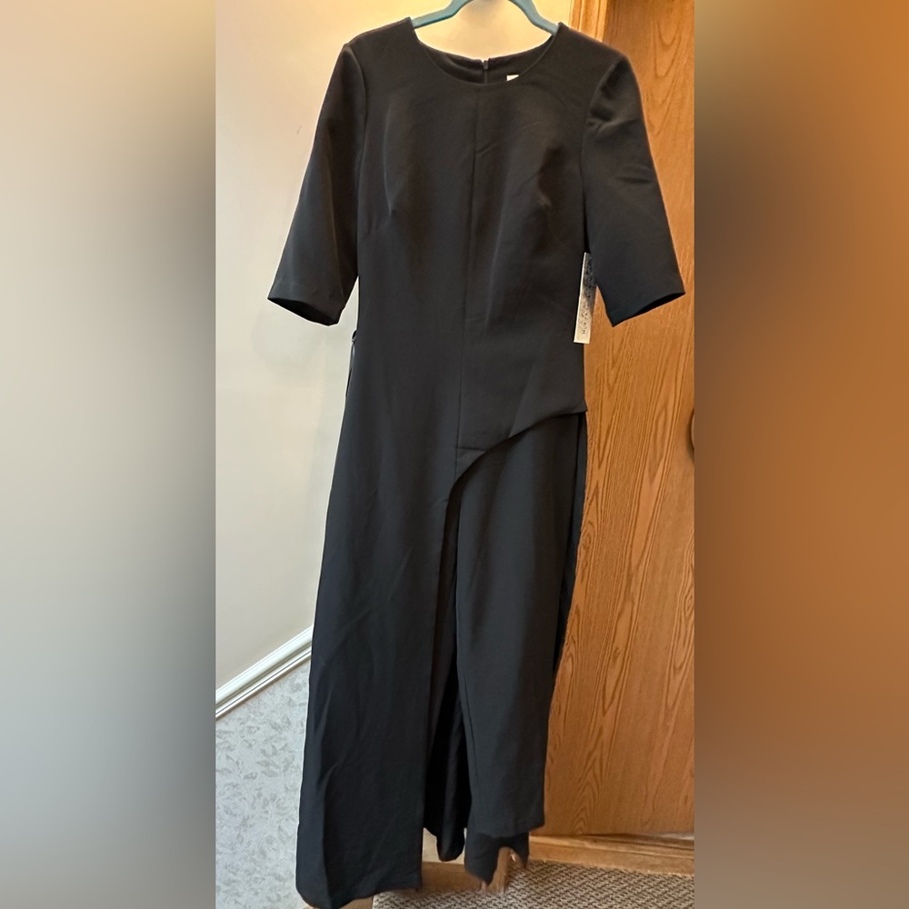 Davina Walk Thru Jumpsuit Elegant Black Pantsuit Romper - Picture 4 of 10